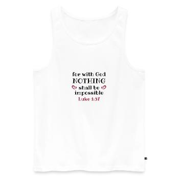 Christian Design for with God nothing shall be - Men's Premium Organic Tank Top - white - Front - AI Model Male 178 light (178cm)