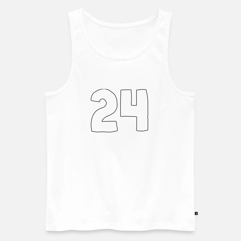 24 schwarzer rahmen - Männer Premium Bio Tank Top - Weiß