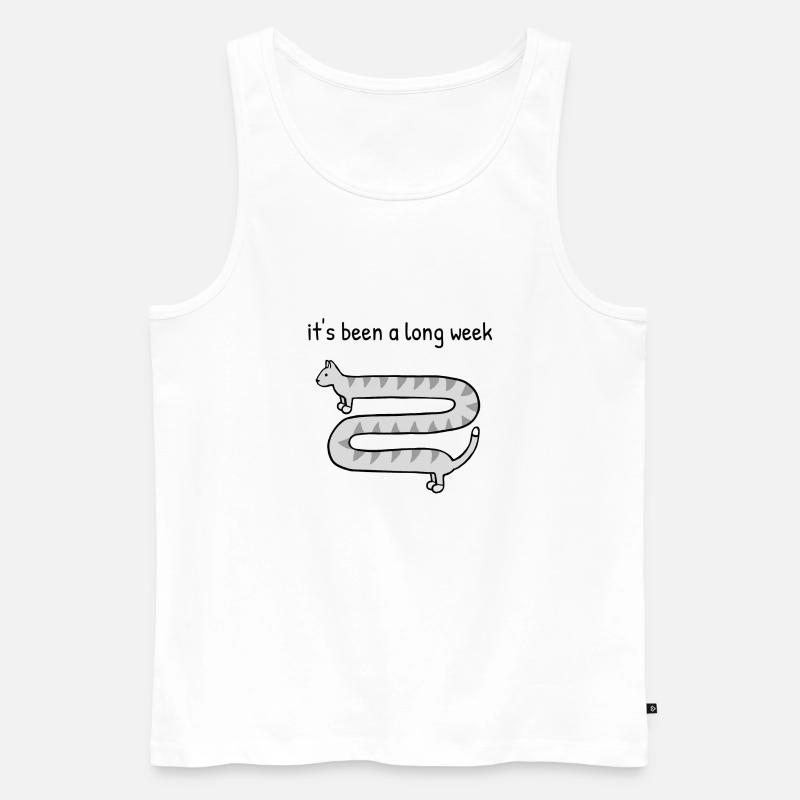 Es war eine lange Woche - Männer Premium Bio Tank Top - Weiß