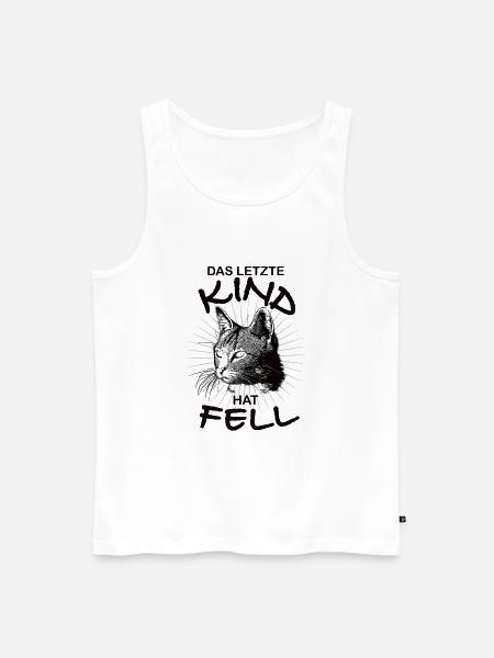 Katze Kind Tierliebe Erwachsen - Männer Premium Bio Tank Top - Weiß