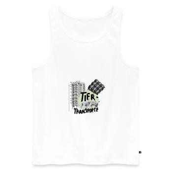NOAH Tiertransporte - Männer Premium Bio Tank Top - Weiß - Vorne - AI Model Male 178 light (178cm)