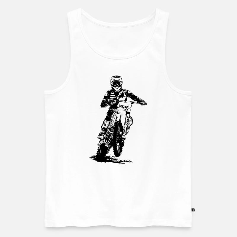 Enduro Offroad - Männer Premium Bio Tank Top - Weiß