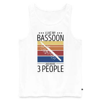 Bassoonist design for woodwind orchestra - Men's Premium Organic Tank Top - white - Front - AI Model Male 178 light (178cm)