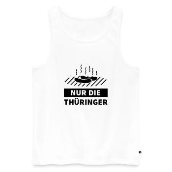 Thüringer Bratwurst - Männer Premium Bio Tank Top - Weiß - Vorne - Michal (187cm)