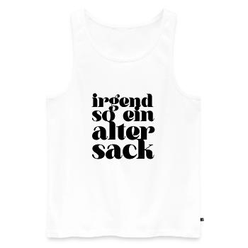 Irgend so ein alter Sack - Männer Premium Bio Tank Top - Weiß - Vorne - AI Model Male 178 light (178cm)