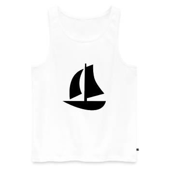 navigation à voile - Débardeur bio Premium Homme - blanc - Devant - Michal (187cm)
