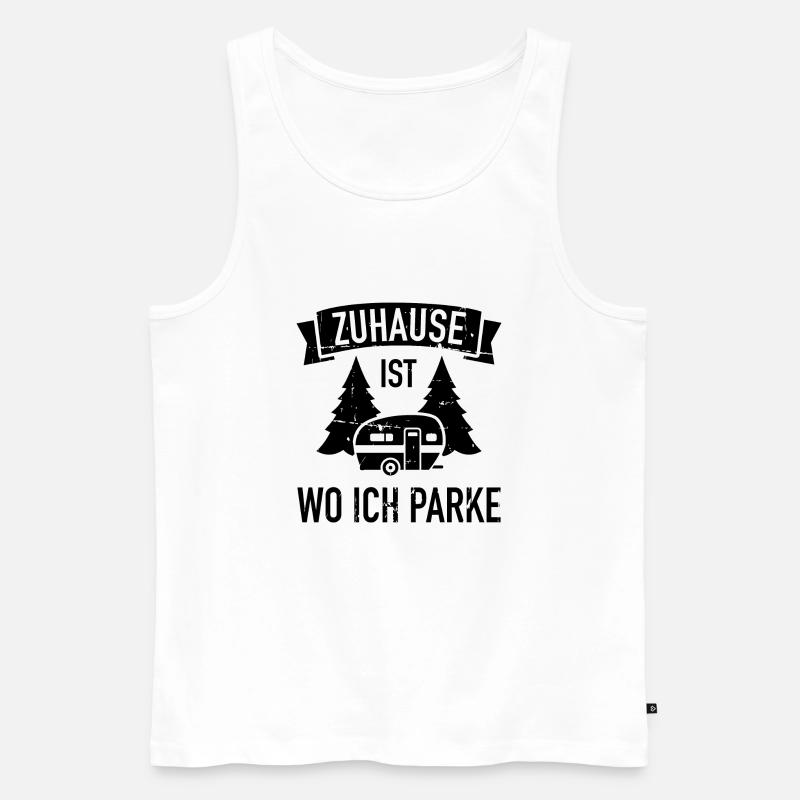 Wohnwagen - Männer Premium Bio Tank Top - Weiß