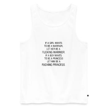 Le féminisme | Sexisme féminin femme cadeau de genre - Débardeur bio Premium Homme - blanc - Devant - Michal (187cm)