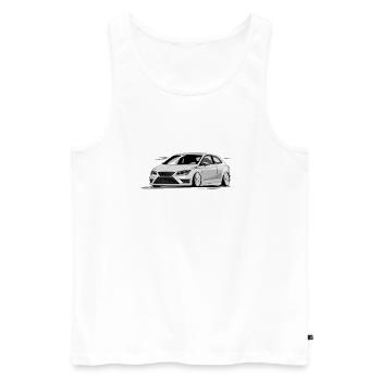 Leon de la fr, faible, profond, Stanced, Cupra - Débardeur bio Premium Homme - blanc - Devant - AI Model Male 178 light (178cm)