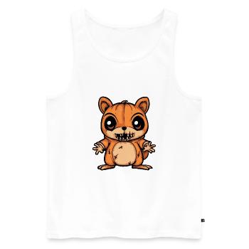 Écureuil Halloween Bande dessinée Drôle - Débardeur bio Premium Homme - blanc - Devant - Michal (187cm)