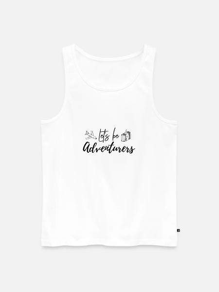 Let's be adventurers - Men's Premium Organic Tank Top - white