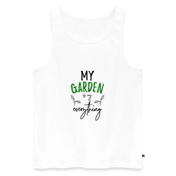 Garten Gartenarbeit Natur Geschenk Spruch Garten - Männer Premium Bio Tank Top - Weiß - Vorne - AI Model Male 178 light (178cm)