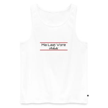 Arhavi Arkabi Lazca Lazisch T-Shirt - Männer Premium Bio Tank Top - Weiß - Vorne - AI Model Male 178 light (178cm)