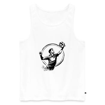 Volleyball Spieler - Männer Premium Bio Tank Top - Weiß - Vorne - Michal (187cm)