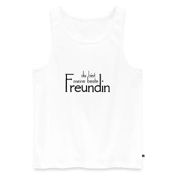 du bist meine beste Freundin - Männer Premium Bio Tank Top - Weiß - Vorne - Michal (187cm)