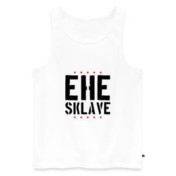 Ehe Sklave Hochzeit Jga - Männer Premium Bio Tank Top - Weiß - Vorne - Michal (187cm)