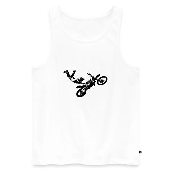 Motocross jump - Men's Premium Organic Tank Top - white - Front - AI Model Male 178 light (178cm)