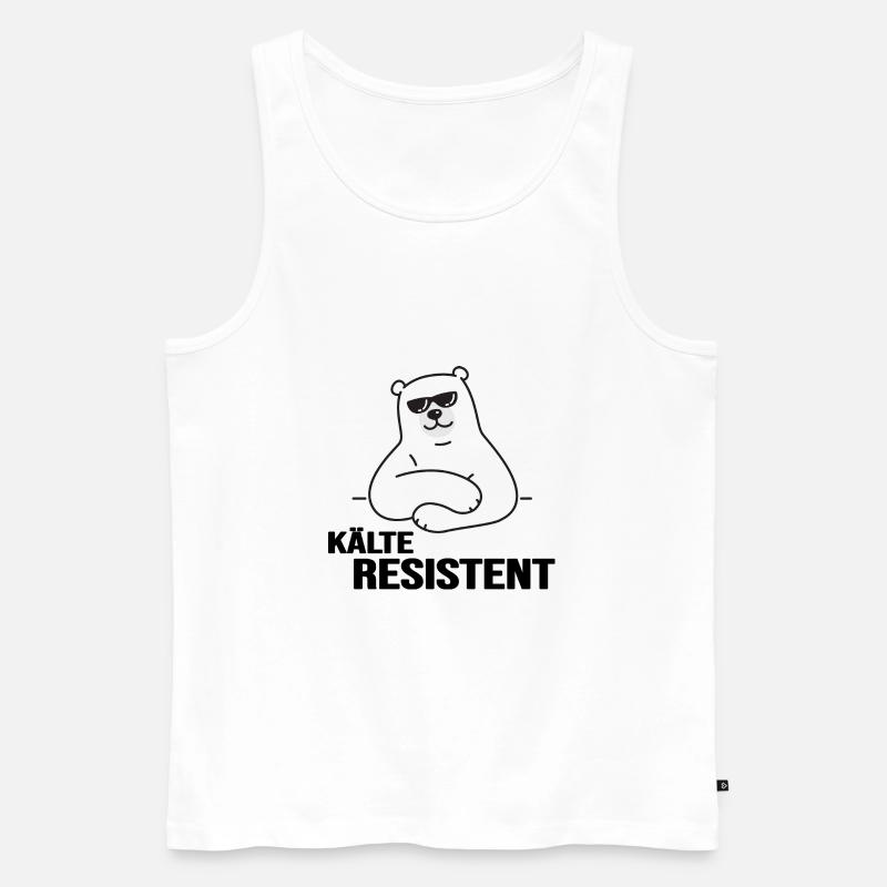 Eisbader winterschwimmen im Eisbad kälteresistent - Männer Premium Bio Tank Top - Weiß