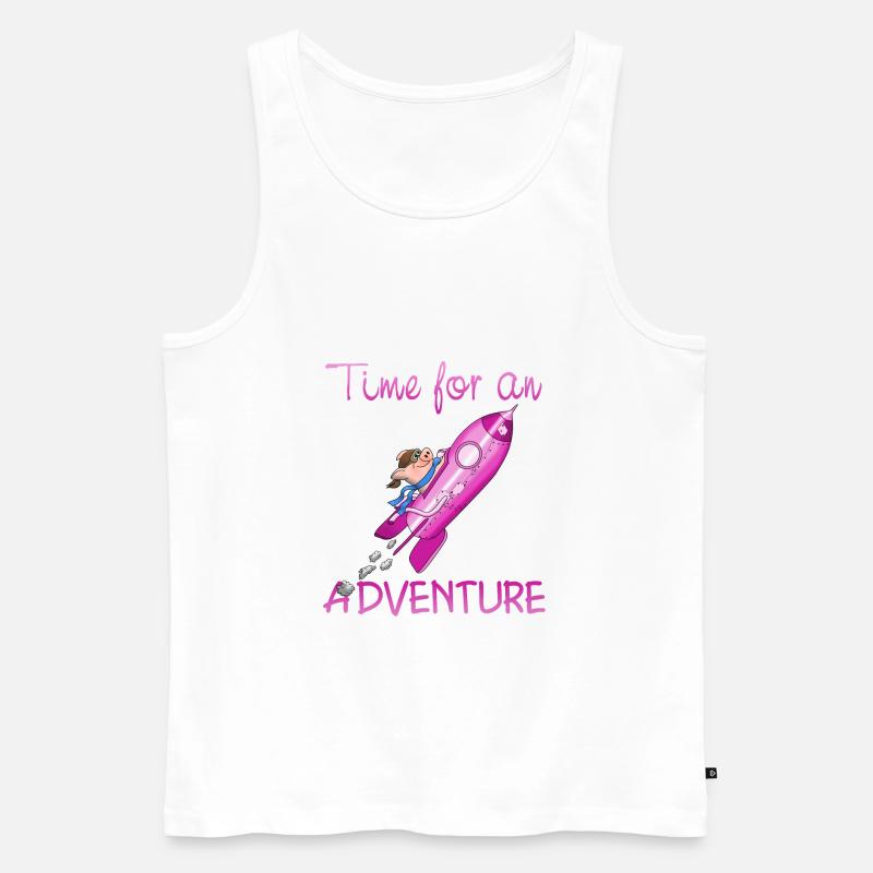 Funny rocket - Men's Premium Organic Tank Top - white