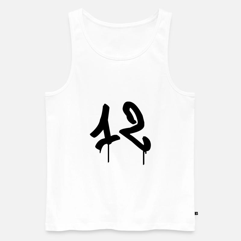 Graffiti : 12 - Männer Premium Bio Tank Top - Weiß