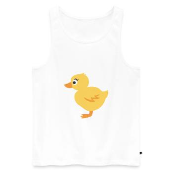 chick - Men's Premium Organic Tank Top - white - Front - Michal (187cm)