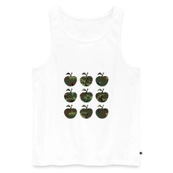 camouflage apple Retro - Men's Premium Organic Tank Top - white - Front - AI Model Male 178 light (178cm)