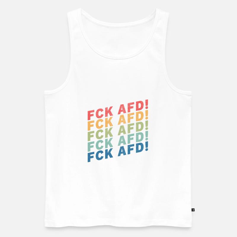 FCK AFD - Männer Premium Bio Tank Top - Weiß