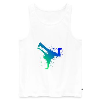 Break Hip Hop Dance Garçons Filles Breakdance Bboy - Débardeur bio Premium Homme - blanc - Devant - Michal (187cm)