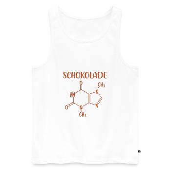 Schokolade Formel - Naschkatze Chemie Kakao - Männer Premium Bio Tank Top - Weiß - Vorne - Michal (187cm)