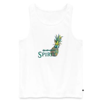 Ananas Summer Spirit Summer Time - Débardeur bio Premium Homme - blanc - Devant - Michal (187cm)