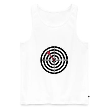 LovedART - Männer Premium Bio Tank Top - Weiß - Vorne - Michal (187cm)
