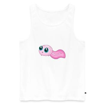 Süße rosa Kaulquappe - Männer Premium Bio Tank Top - Weiß - Vorne - AI Model Male 178 light (178cm)