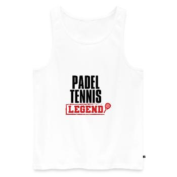 Padel Tennis Paddle Padel Ball Pagayer Padel Tennis - Débardeur bio Premium Homme - blanc - Devant - AI Model Male 178 light (178cm)