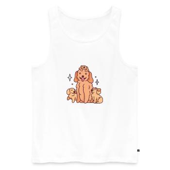Golden Retriever - Men's Premium Organic Tank Top - white - Front - Michal (187cm)