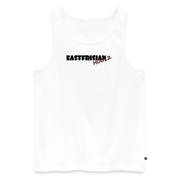 Eastfrisian Hoolz - Männer Premium Bio Tank Top - Weiß - Vorne - AI Model Male 178 light (178cm)