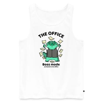 Activated in the office - The office - Männer Premium Bio Tank Top - Weiß - Vorne - Michal (187cm)