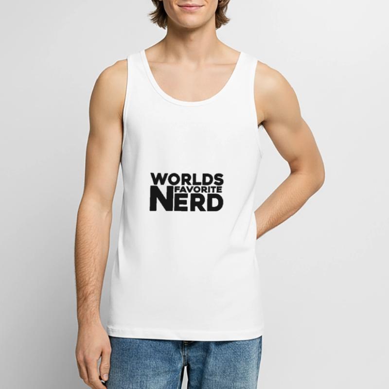 nerd coder iq server Männer Premium Bio Tank Top