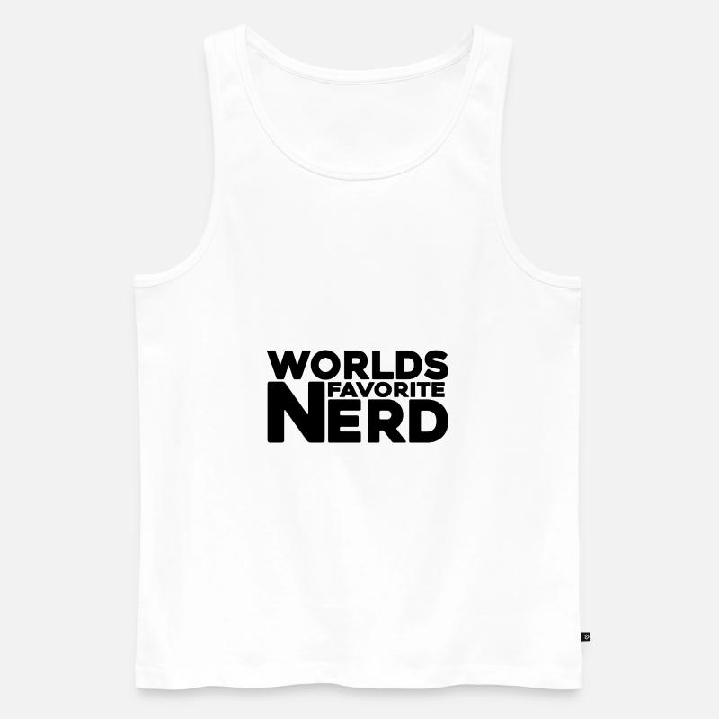 nerd coder iq server - Männer Premium Bio Tank Top - Weiß