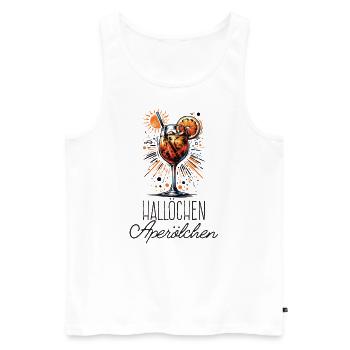 Hello Aperölchen Cocktail Summer Party Chemise - Débardeur bio Premium Homme - blanc - Devant - Michal (187cm)