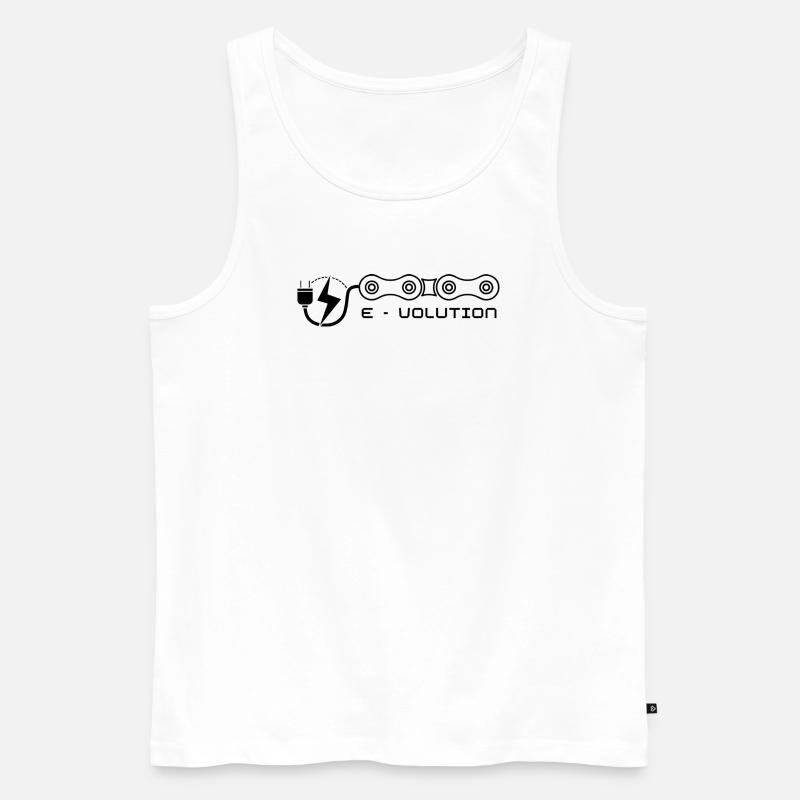 EVolution Ebike - Männer Premium Bio Tank Top - Weiß