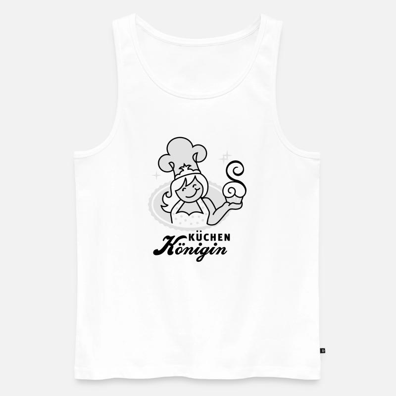 Küchen Königin - kitchen queen 2C - Männer Premium Bio Tank Top - Weiß