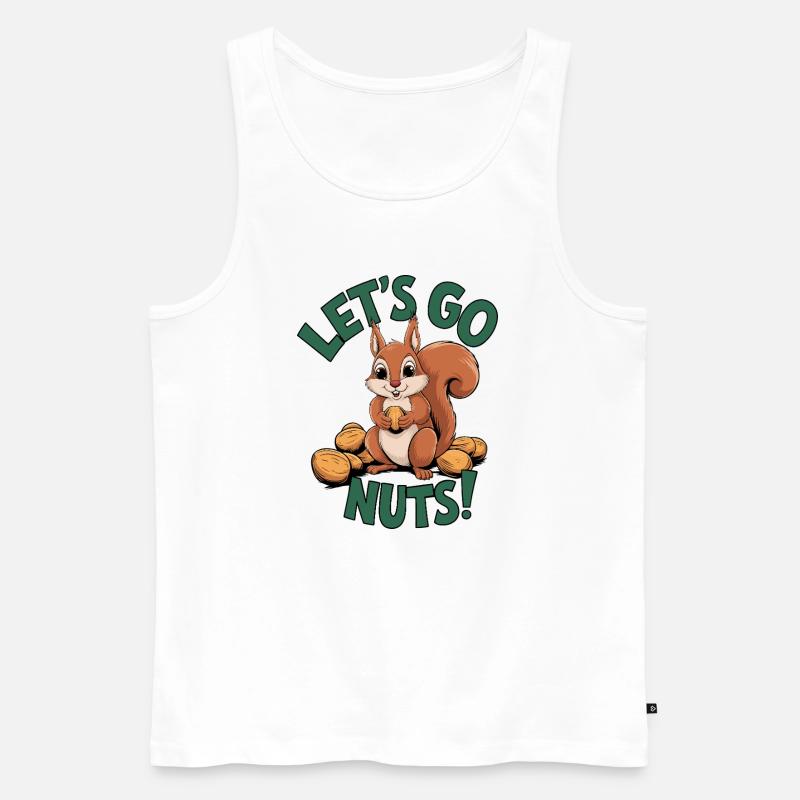 Let's Go Nuts! - Männer Premium Bio Tank Top - Weiß