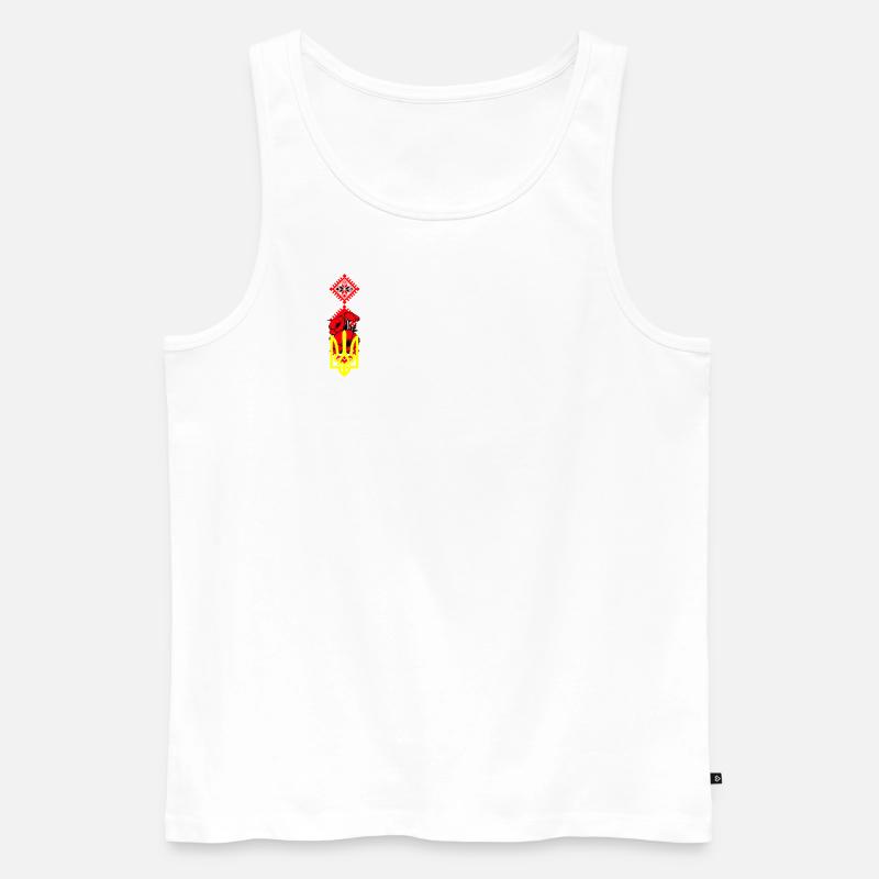 Ukraine - Männer Premium Bio Tank Top - Weiß