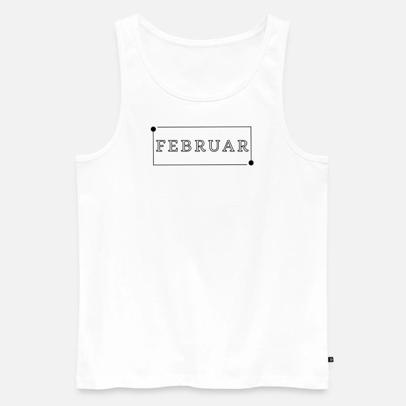 februar - Männer Premium Bio Tank Top - Weiß