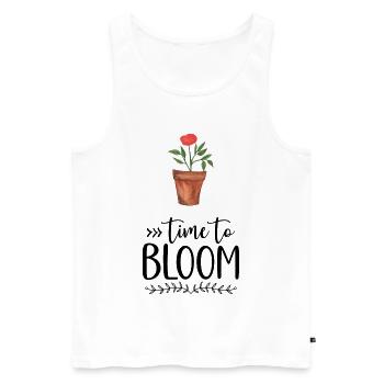 Geschenke mit Blumen - Männer Premium Bio Tank Top - Weiß - Vorne - Michal (187cm)