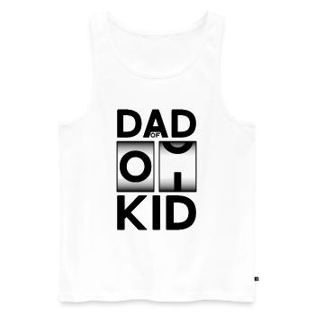PAPA DE 1 ENFANT FÊTE DES PÈRES - Débardeur bio Premium Homme - blanc - Devant - Michal (187cm)