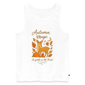 Magie de l’automne – Aussi tendre que la forêt - Débardeur bio Premium Homme - blanc - Devant - Michal (187cm)