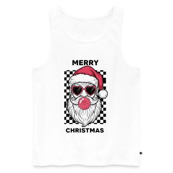 Joyeux Noël - Débardeur bio Premium Homme - blanc - Devant - Michal (187cm)