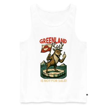 Greenland Is Not For Sale Caribou - Men's Premium Organic Tank Top - white - Front - AI Model Male 178 light (178cm)