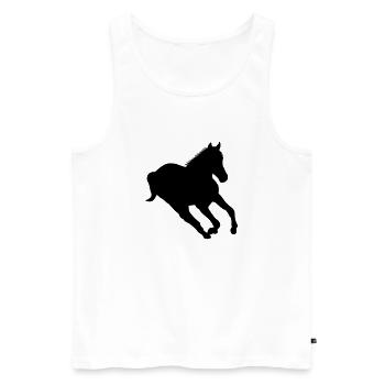 Running horse - wild horses - horse riding - Men's Premium Organic Tank Top - white - Front - Michal (187cm)